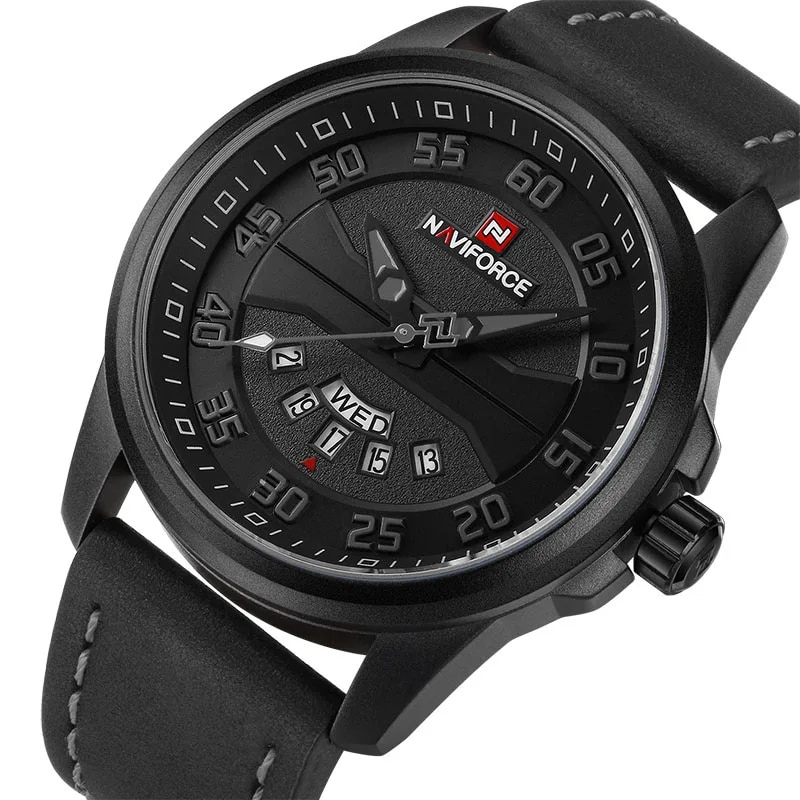 Quartz Watch with Leather Strap