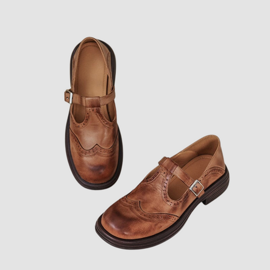 VELDA | Elegant Leather Mary Janes