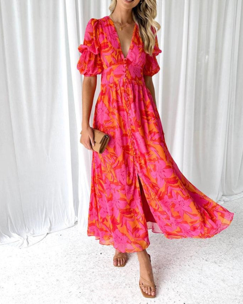 Alva™ | Maxi Dress with Balloon Sleeves