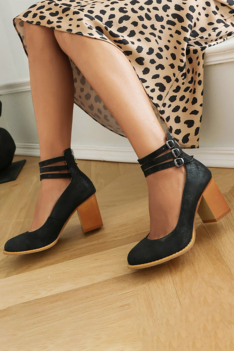 Narella™ | Elegant mid-heel square toe sandals
