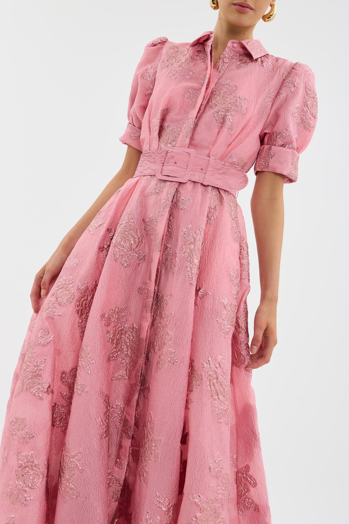 Rebecca - Short dress with puff sleeves