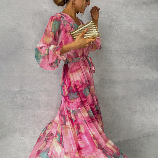 Meli | Wrap Dress with Floral Pattern