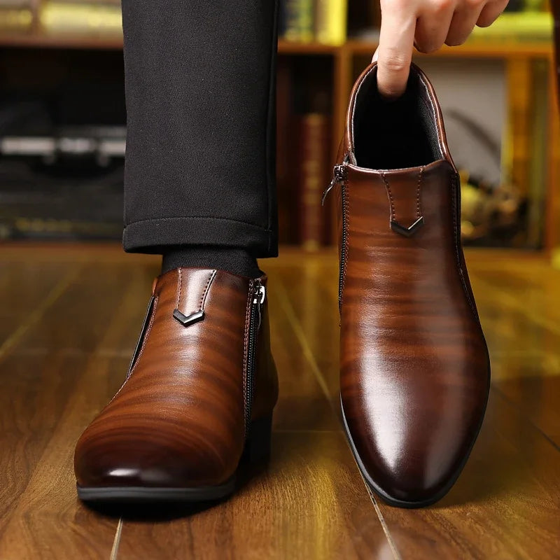 Retro High-Top Leather Boots