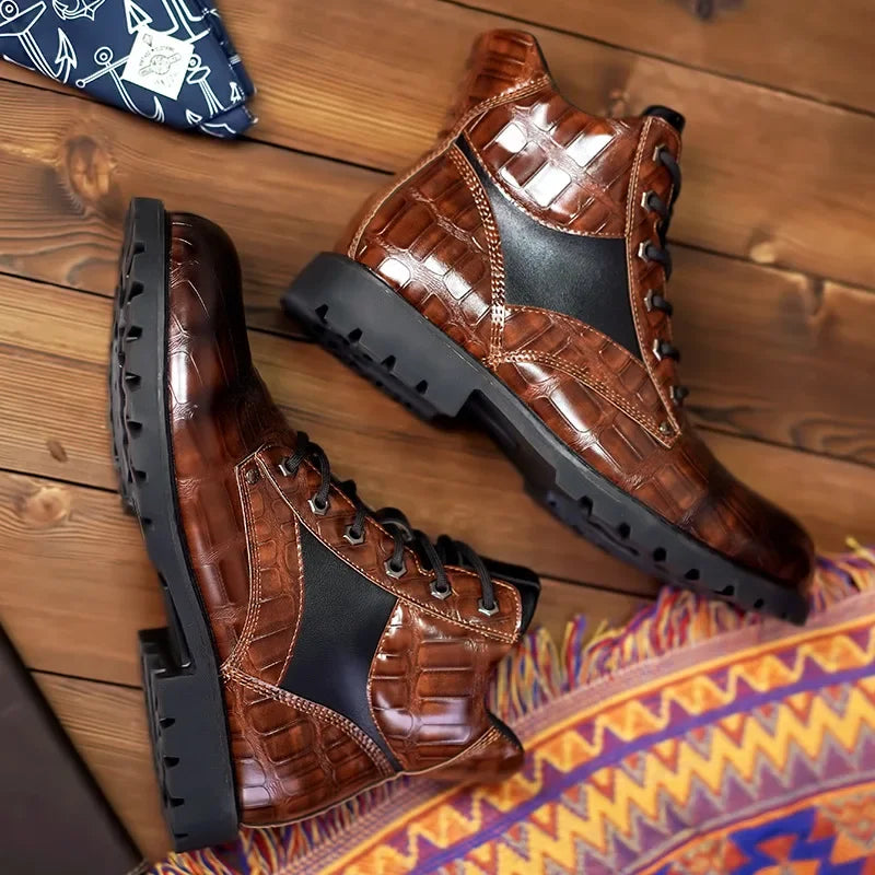 Ethan | Premium Crocodile Leather Boots