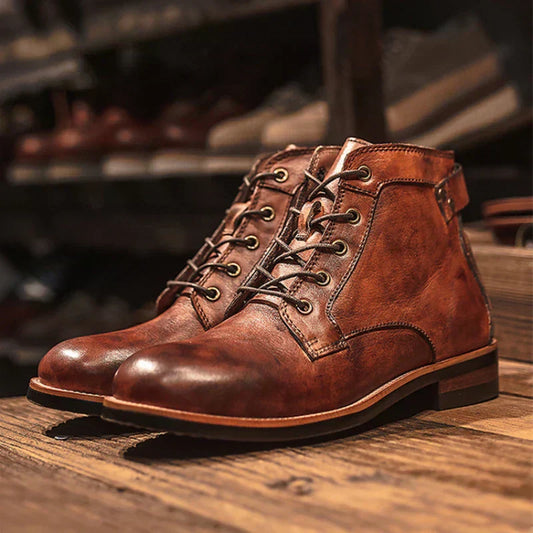 Thomas | Stylish High-Top Leather Boots