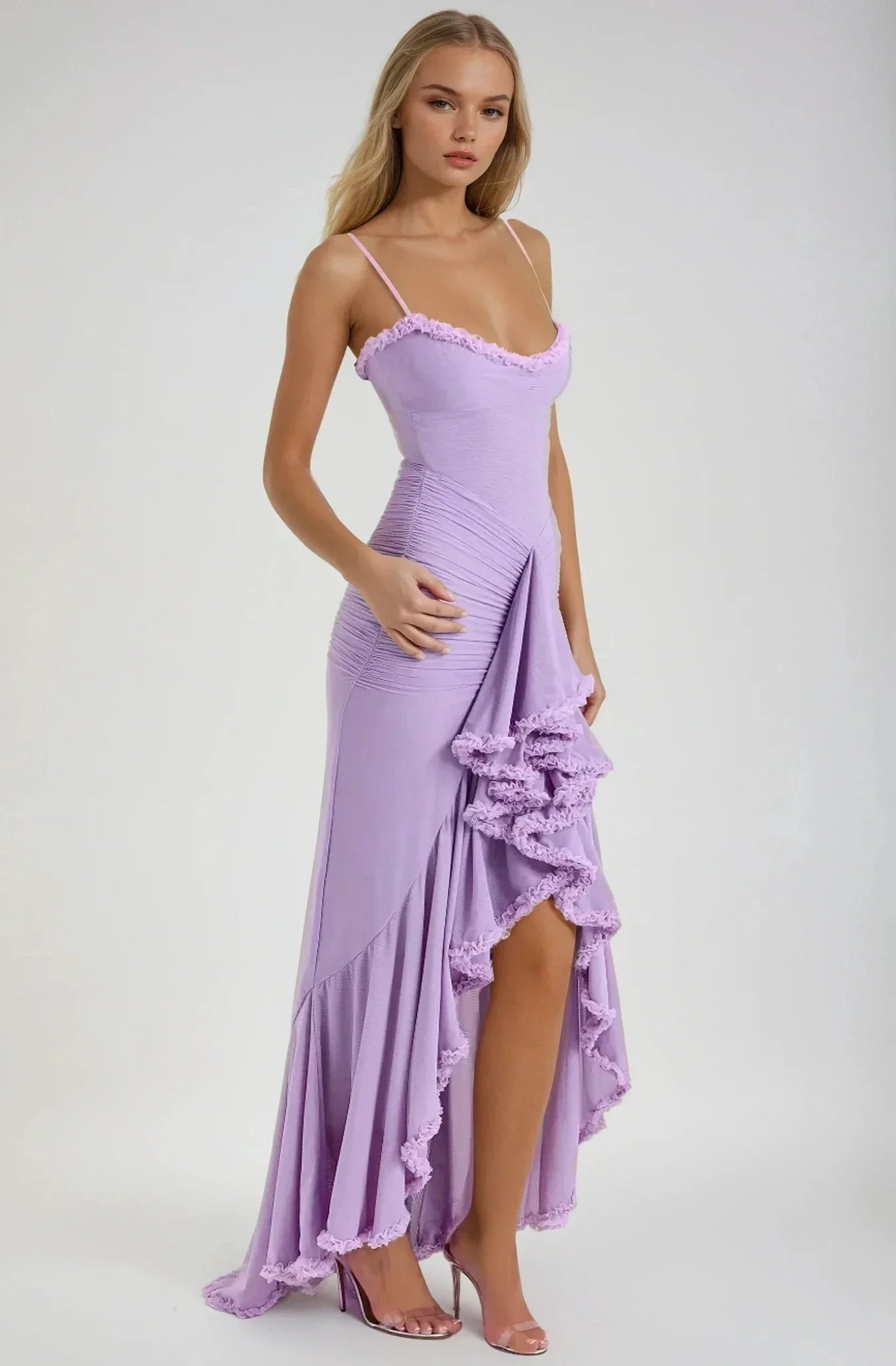 Clarissa™ | Yellow Mesh Maxi Dress