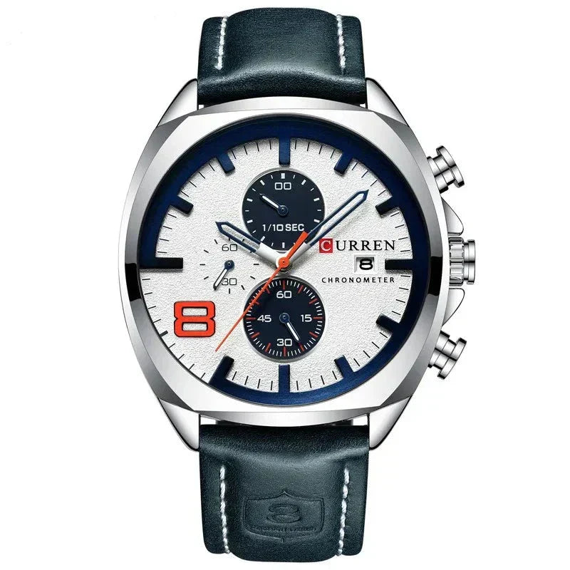 Water-Resistant Military Chronograph Sports Watch