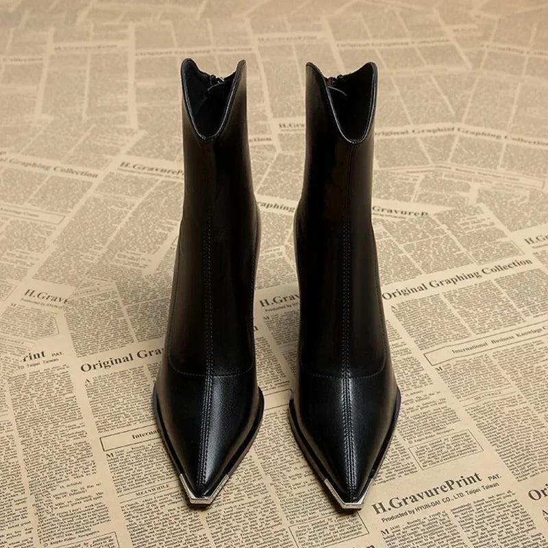 Relaxed Fit Leather Heels