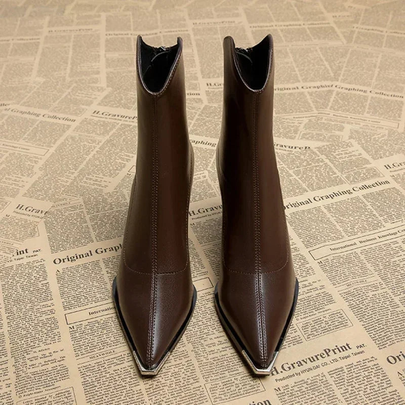 Relaxed Fit Leather Heels