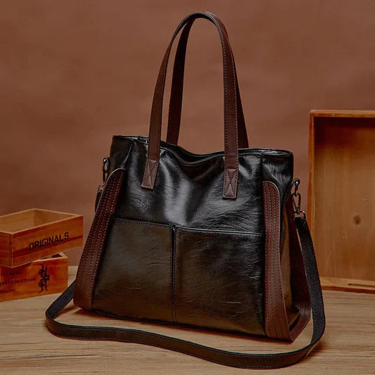 Indigo Classic Leather Handbag