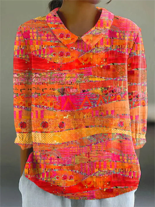 Betty | Vintage Colorful Blouse