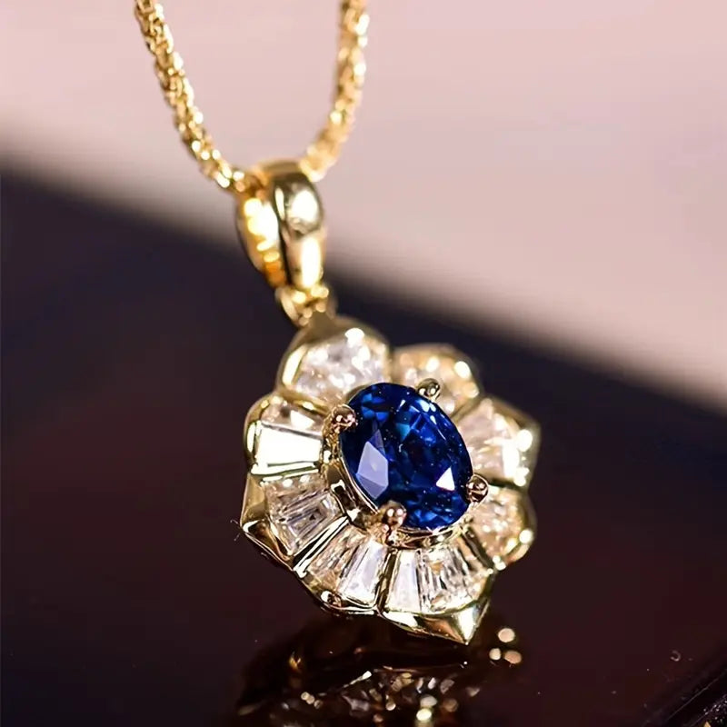 Kavella Noctazure Gold Necklace