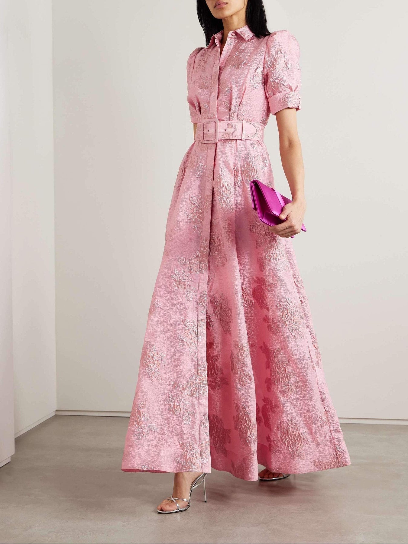Rebecca - Short dress with puff sleeves
