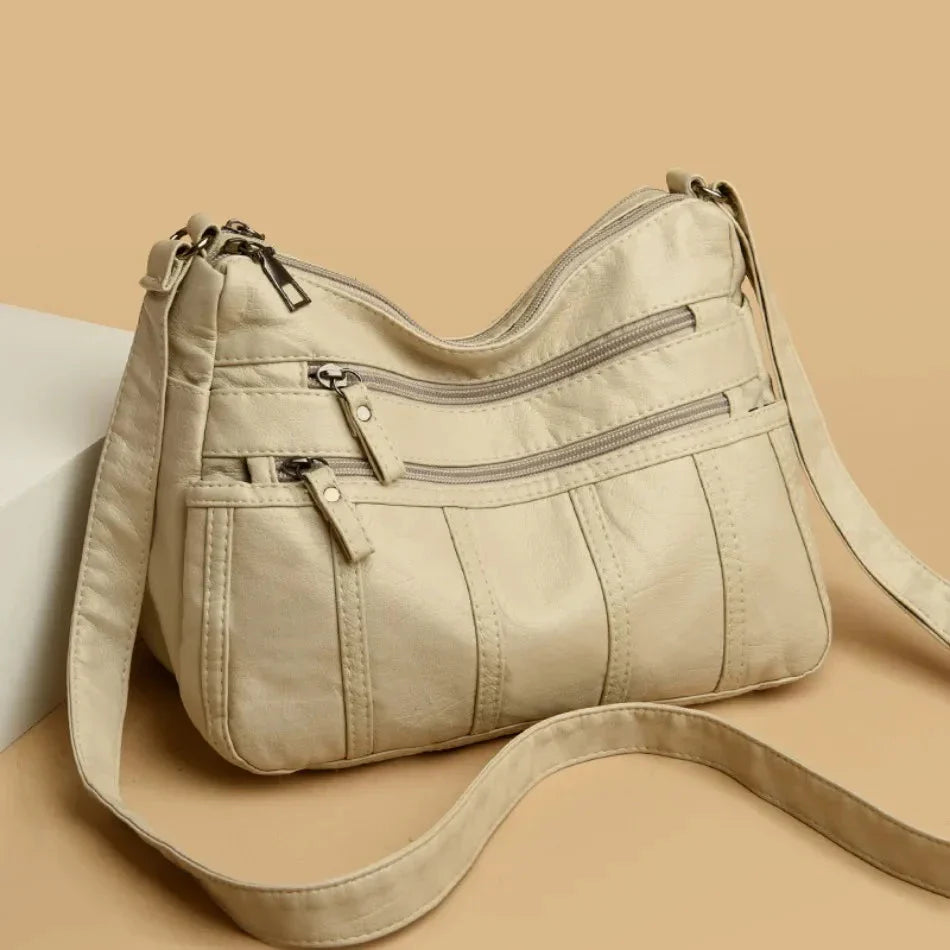 Nina Soft Leather Crossbody Bag