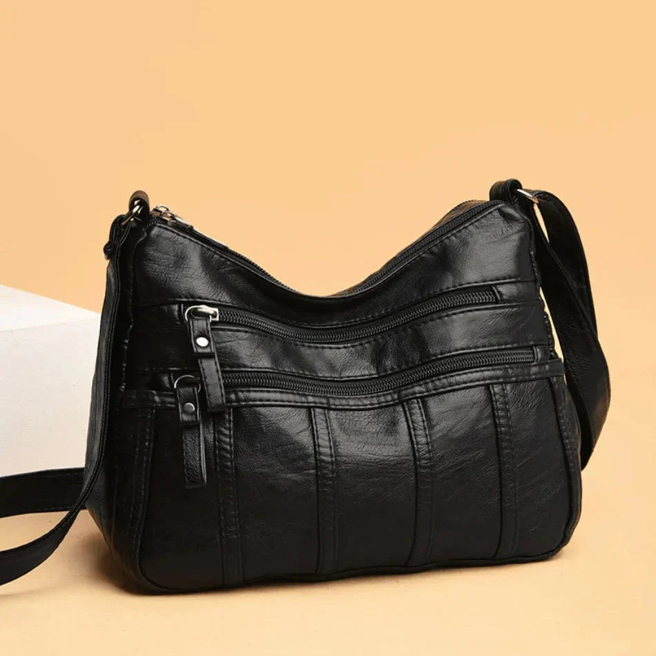 Nina Soft Leather Crossbody Bag